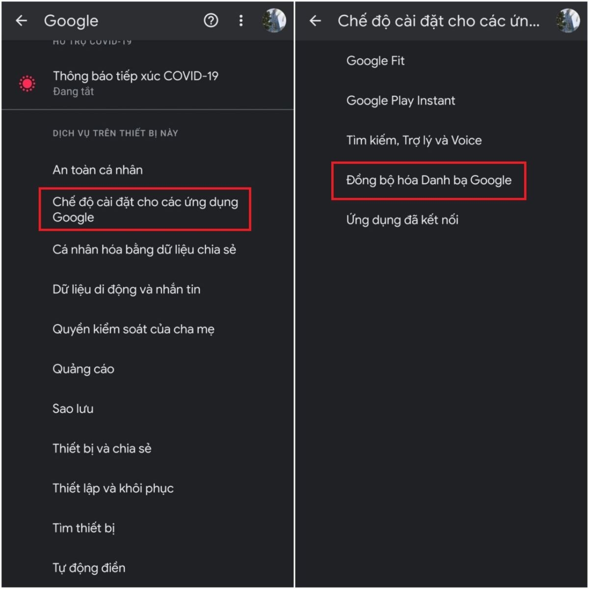 Cách đồng bộ danh bạ trên điện thoại Samsung vào tài khoản Google (2)