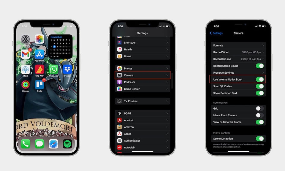 Sử dụng chế độ Burst để chụp nhiều ảnh Sử dụng chế độ Burst để chụp nhiều ảnh