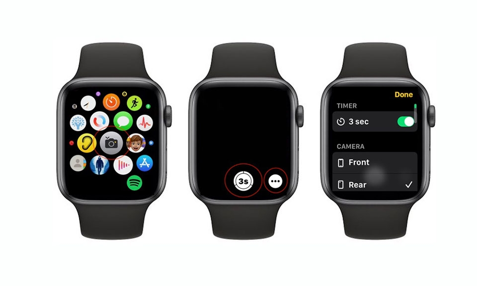 Sử dụng Apple Watch của bạn để chụp ảnh Sử dụng Apple Watch của bạn để chụp ảnh