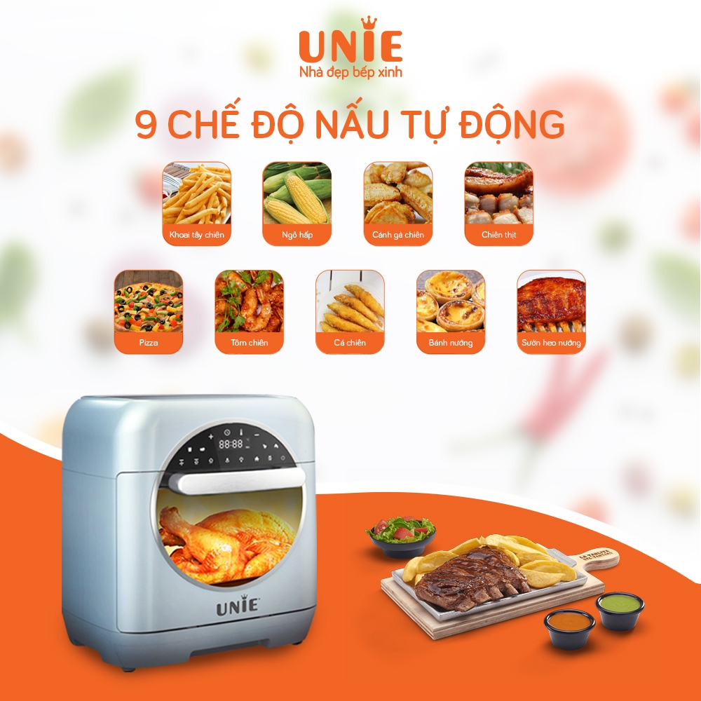 Nồi chiên không dầu hơi nước Unie 15 lít STEAM COLOR