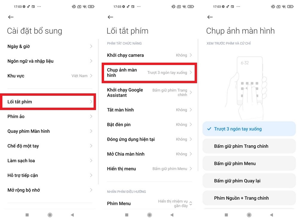 Chụp ảnh màn hình trên Xiaomi 11 Lite 5G NE
