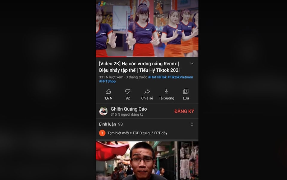 Mở ứng dụng YouTube