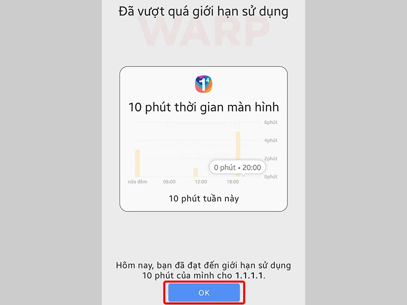 Thông báo và kết thúc sử dụng ứng dụng khi hết thời gian