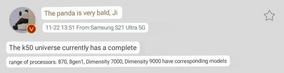 Xiaomi Redmi K50 series sẽ sử dụng 4 phiên bản chipset khác nhau (ảnh 1) Xiaomi Redmi K50 series sẽ sử dụng 4 phiên bản chipset khác nhau (ảnh 1)