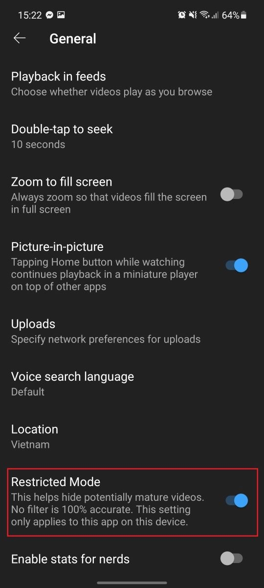 Cách tắt chế độ hạn chế YouTube ảnh 8