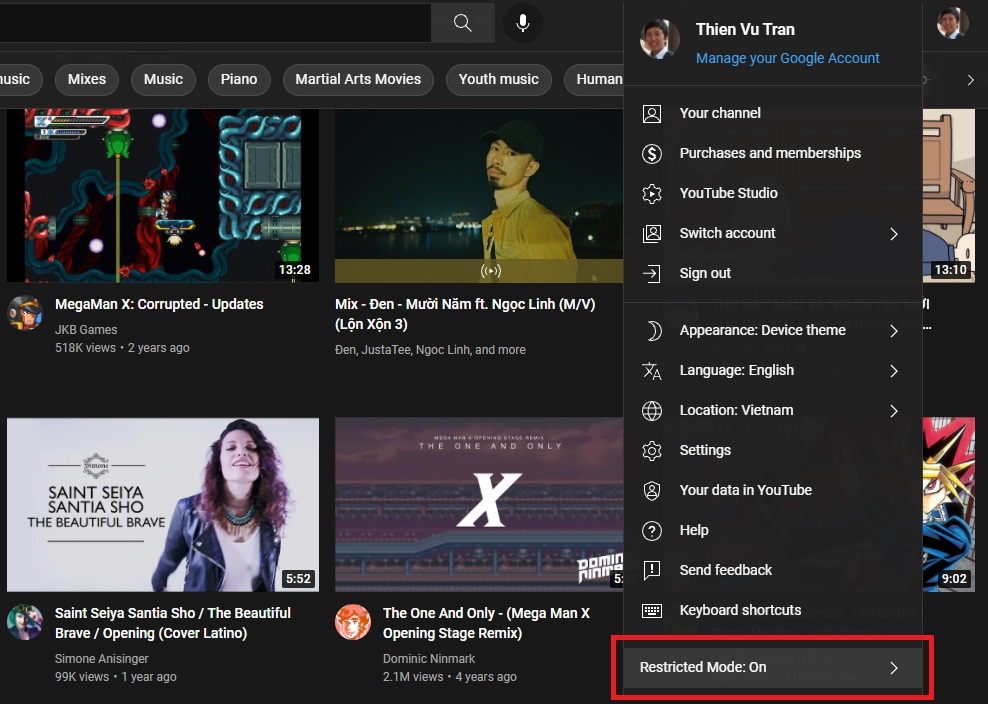 Cách tắt chế độ hạn chế YouTube ảnh 3