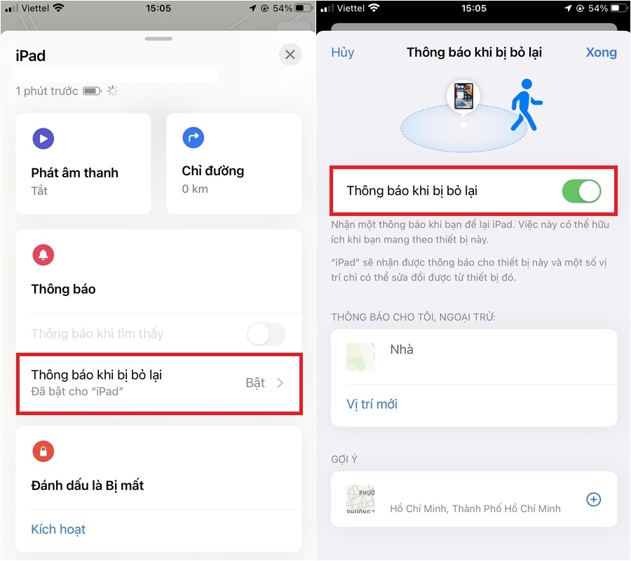 Cách bật tính năng Thông báo khi bị bỏ lại trên iPhone (2)