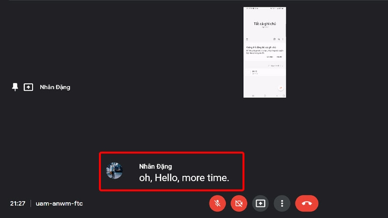 Phụ đề xuất hiện khi có người nói