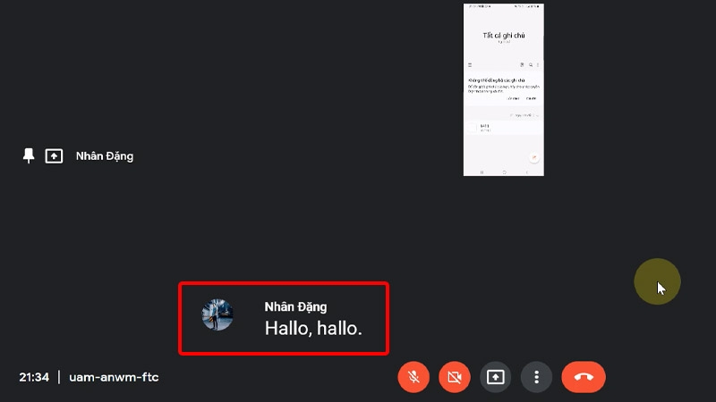 Phụ đề xuất hiện khi có người nói