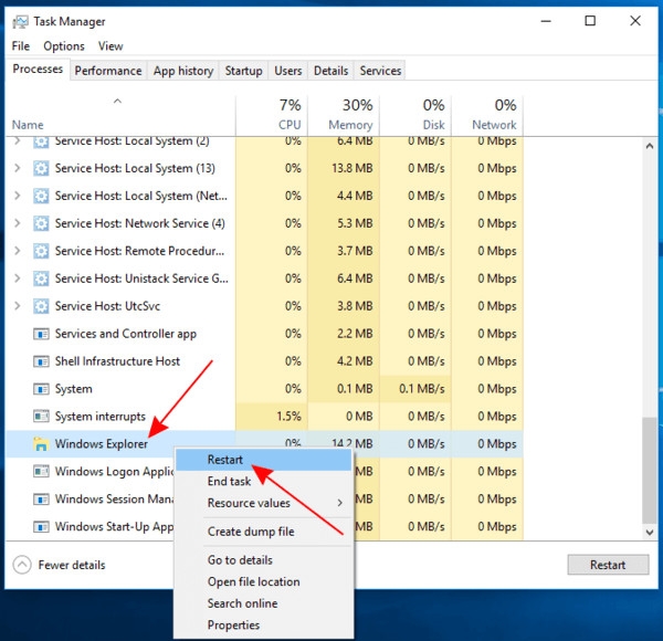 Sửa lỗi không thể tạo thư mục mới trên Windows 10 (2)