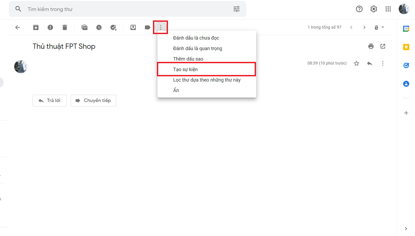 Cách tạo Email mời tham gia cuộc họp và lên lịch hẹn (1)