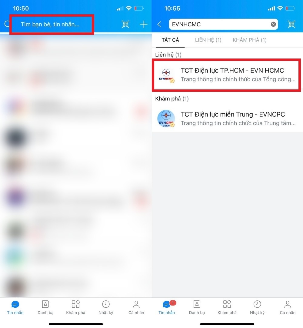 Báo mất điện trên Zalo (1)