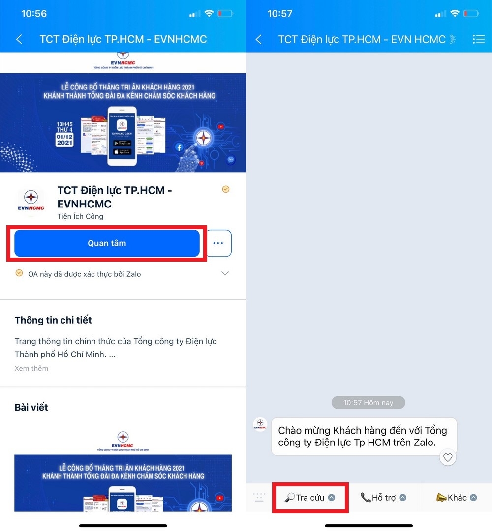 Báo mất điện trên Zalo (2)