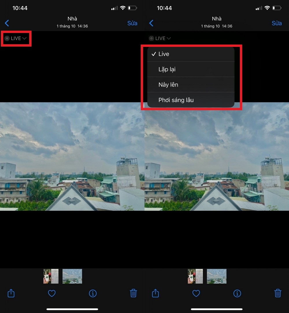 Đổi hiệu ứng live photo trên iPhone (3)