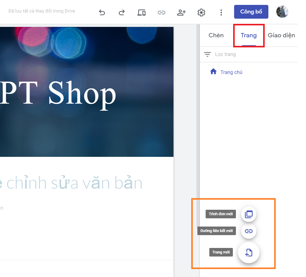 Lưu lại ngay cách làm một trang web đơn giản với Google Sites (5)