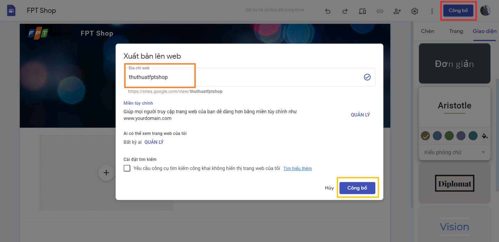 Lưu lại ngay cách làm một trang web đơn giản với Google Sites (8)