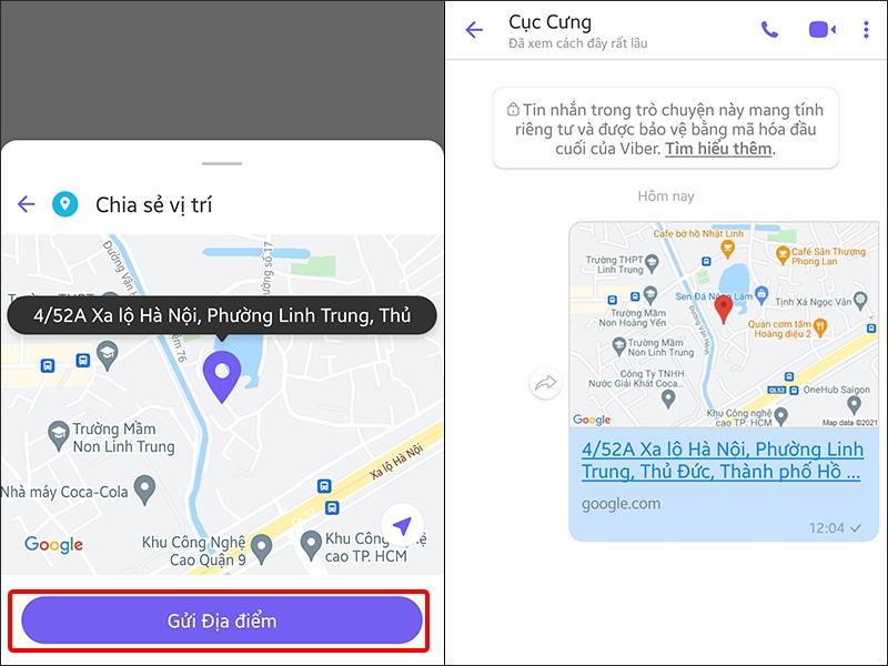 Gửi Địa điểm của bạn