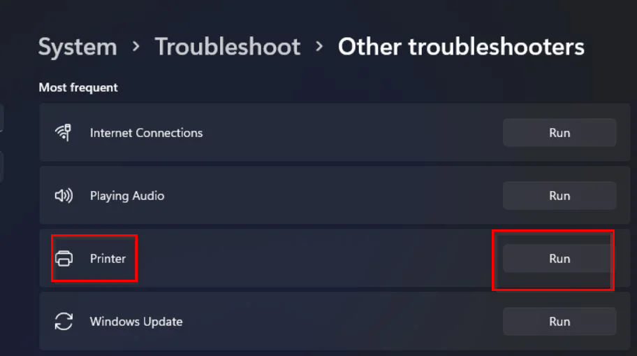 Sửa lỗi ‘Error 0x0000052E’ không thể kết nối với máy in trên Windows 11/10 (3)