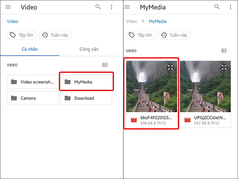 Đến thư mục chứa video bạn cần và chọn nó