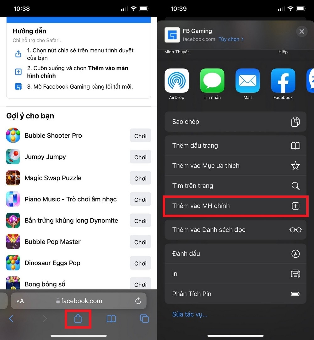 Cách truy cập nhanh vào Facebook Gaming trên iPhone (2)