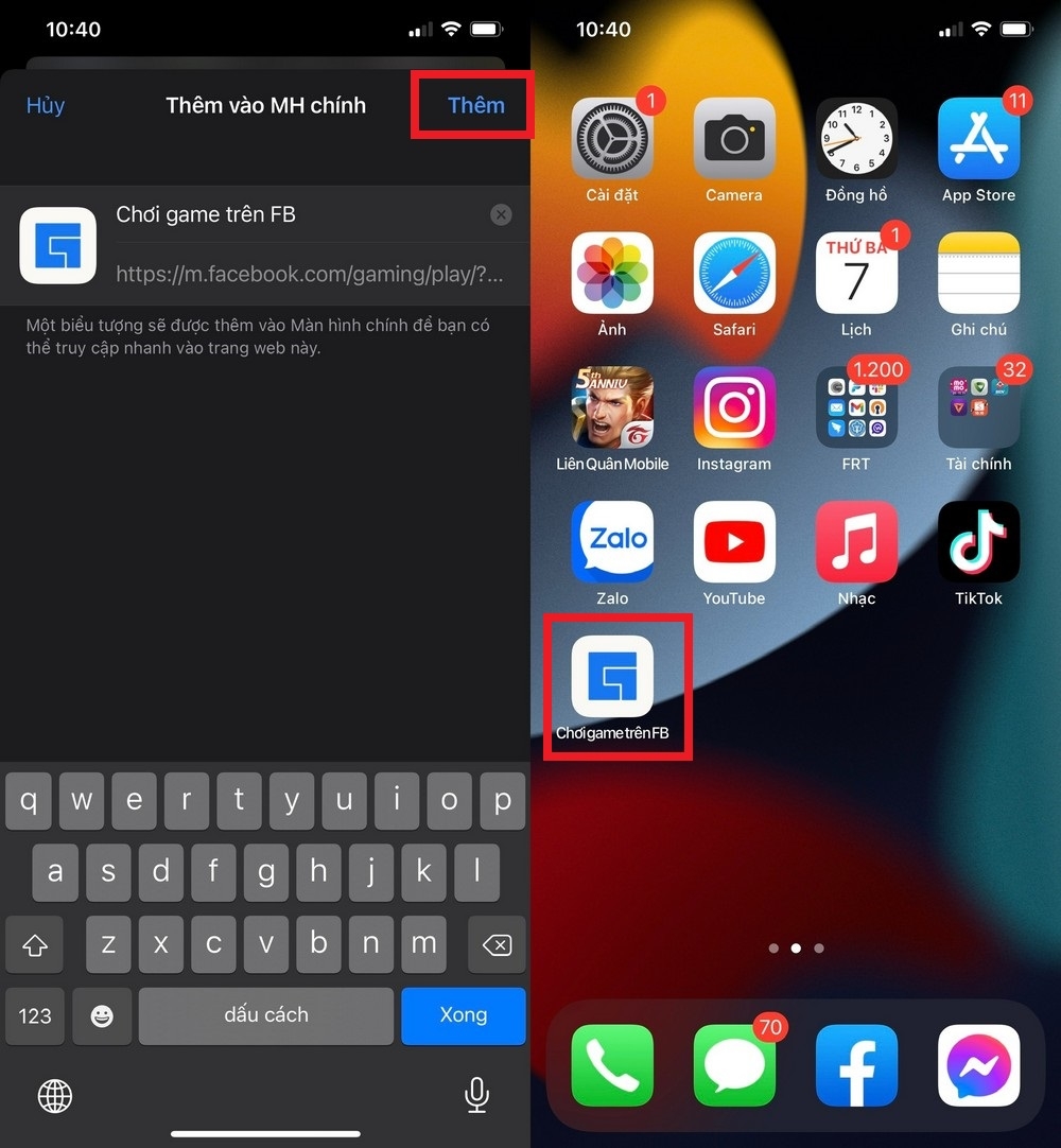 Cách truy cập nhanh vào Facebook Gaming trên iPhone (3)