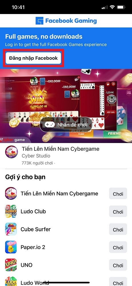 Cách truy cập nhanh vào Facebook Gaming trên iPhone (4)