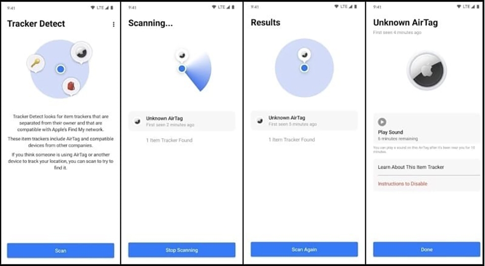 Apple phát hành ứng dụng Tracker Detect để ngăn người dùng Android bị AirTag theo dõi (ảnh 1) Apple phát hành ứng dụng Tracker Detect để ngăn người dùng Android bị AirTag theo dõi (ảnh 1)