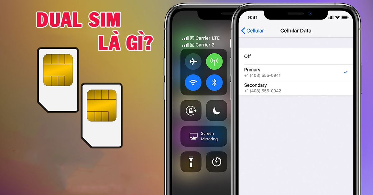 Dual Sim có thể gọi 1 cách đơn giản là điện thoại 2 sim.