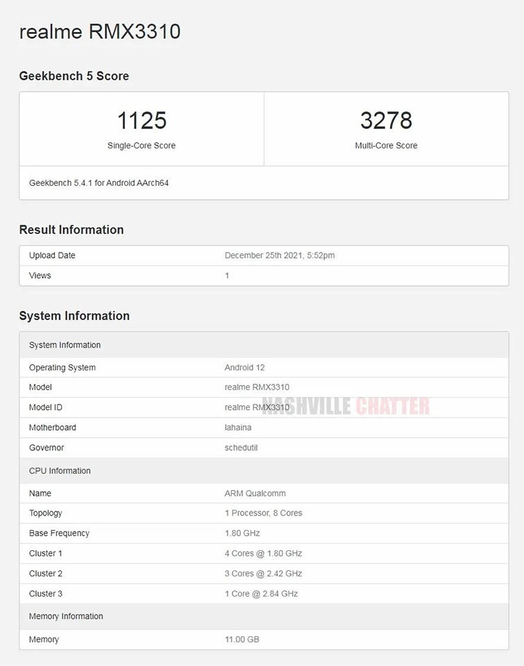 Realme GT 2 xuất hiện trên Geekbench