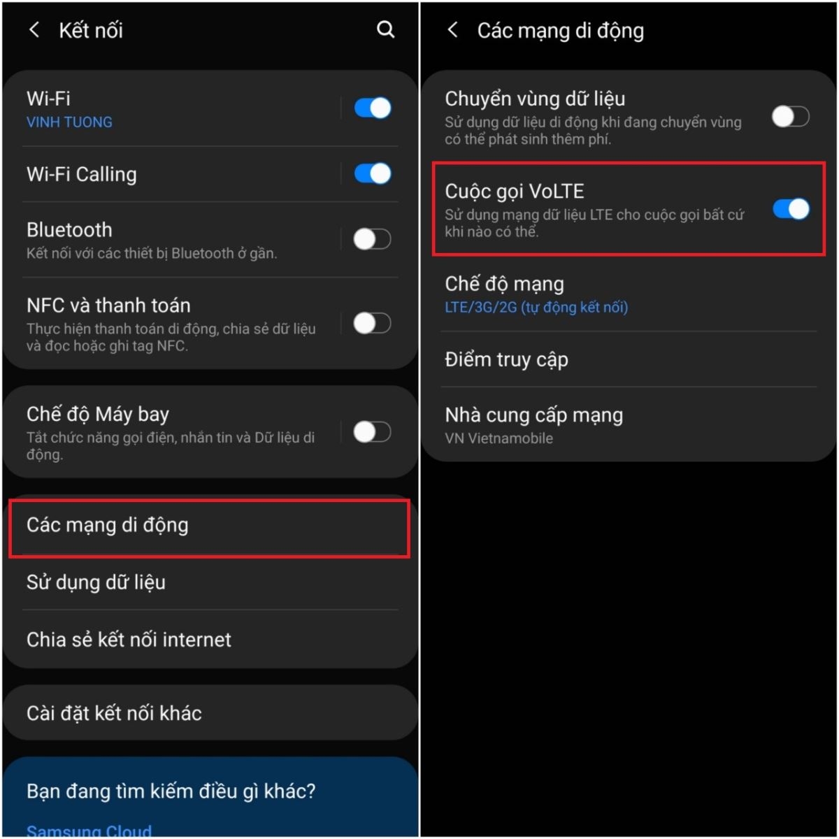 Cách tắt tính năng VoLTE trên điện thoại Samsung cực dễ (2)