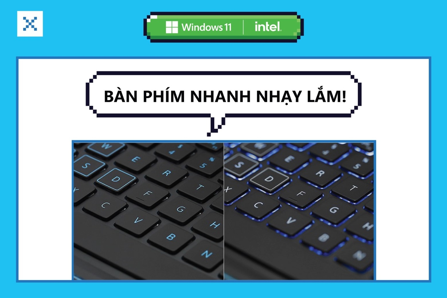 Bàn phím nhanh nhạy lắm!