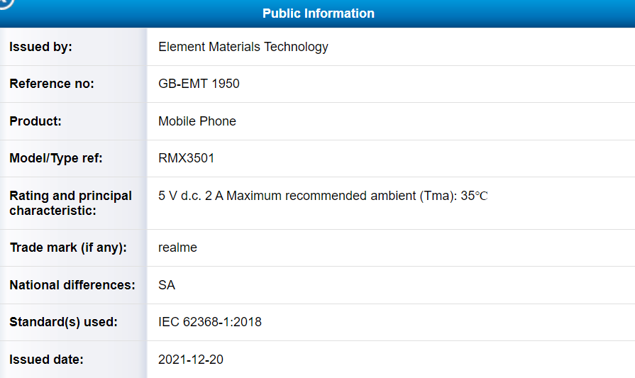 Smartphone giá rẻ Realme C31 đạt chứng nhận NBTC, có thể ra mắt vào đầu năm 2022