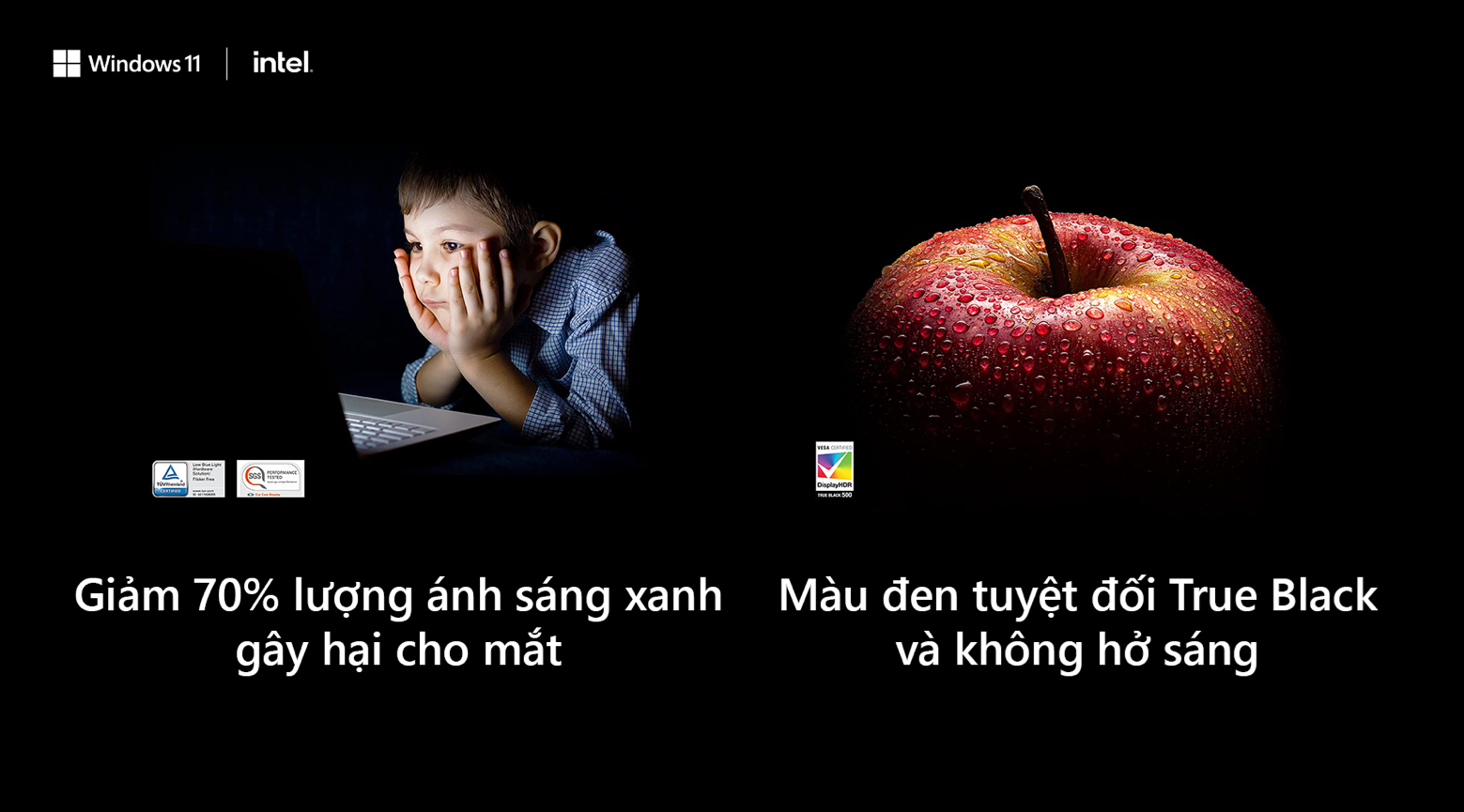 Màn hình không hở sáng