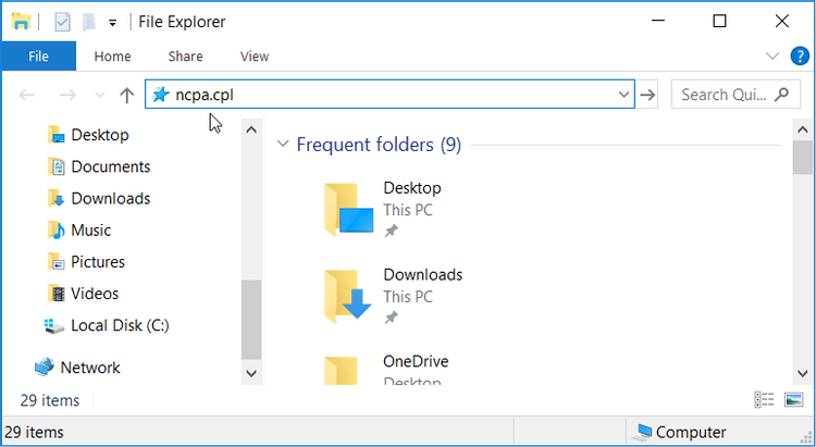 8 cách mở công cụ kết nối mạng của Windows (5)