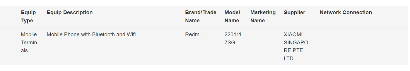 Xiaomi Redmi Note 11 4G được liệt kê trên chứng nhận IMDA và EEC (1)