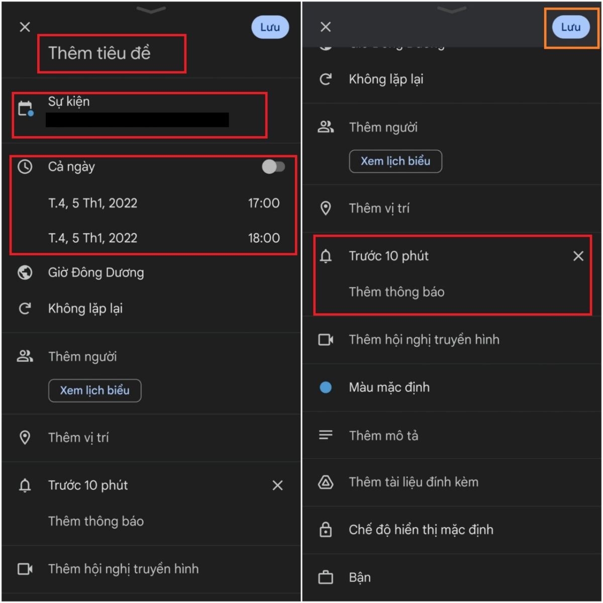 Cách tạo thời khóa biểu bằng Google Calendar trên điện thoại (2)