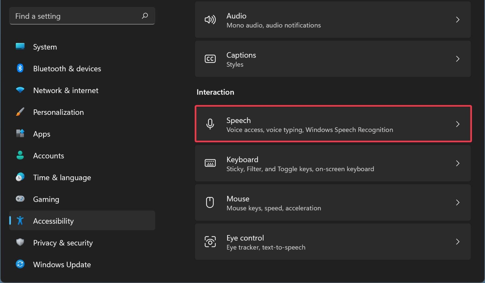 Cách bật hoặc tắt tính năng truy cập bằng giọng nói trên Windows 11 (2)