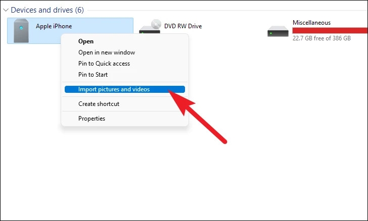 Cách kết nối và đồng bộ hóa iPhone với máy tính chạy Windows 11 (20)