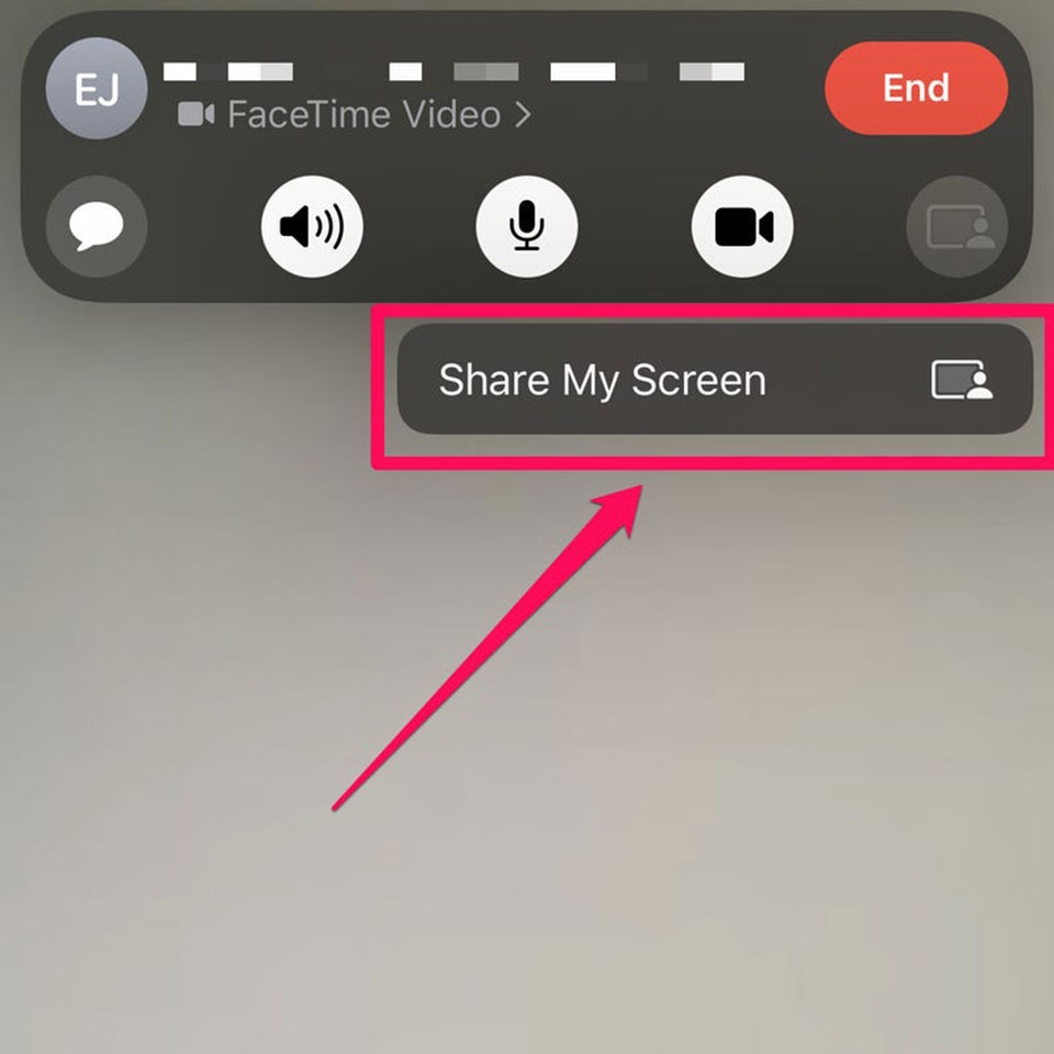 Chia sẻ màn hình của bạn trong FaceTime với SharePlay