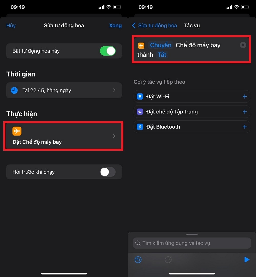 Cách cài đặt hẹn giờ bật, tắt chế độ máy bay tự động trên iPhone (5)
