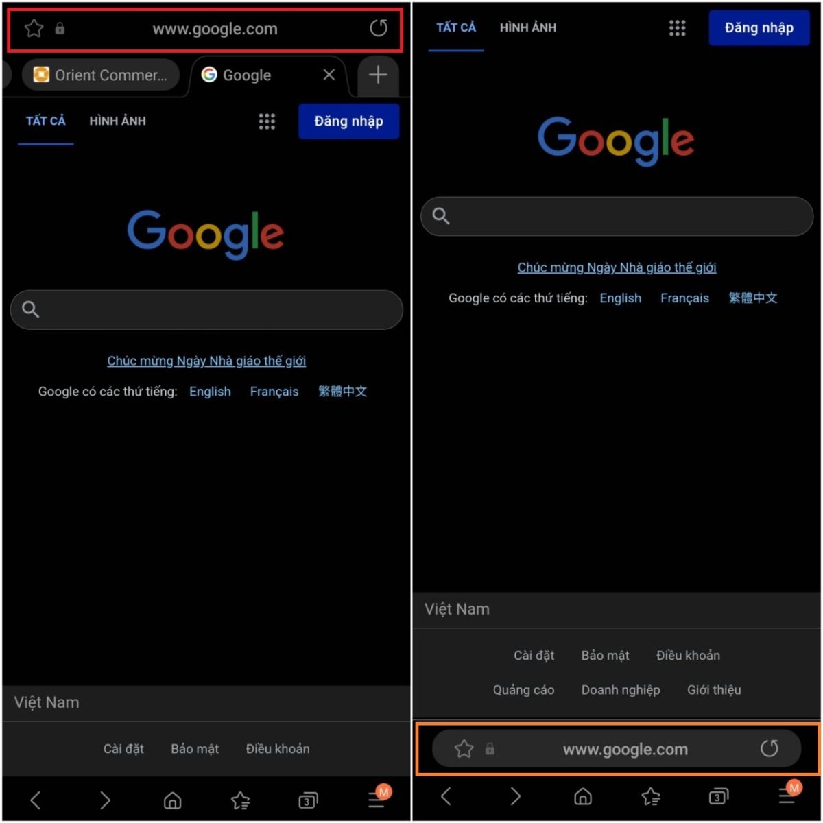 Cách thay đổi vị trí thanh địa chỉ trên Samsung Internet (3)