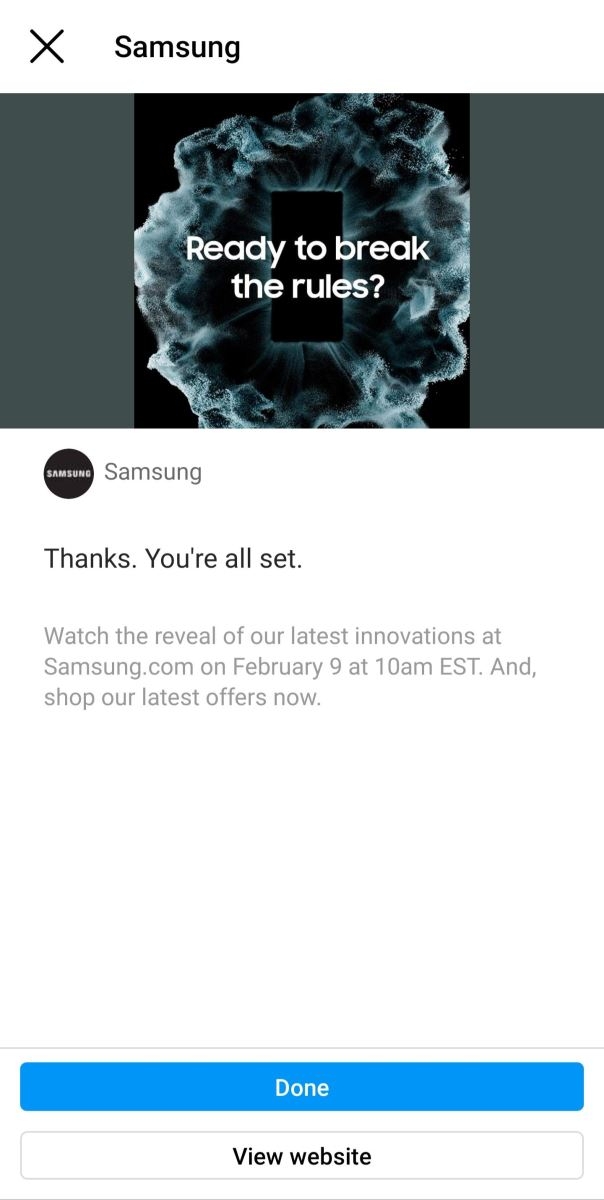 Sự kiện ra mắt Samsung Galaxy S22 series có thể diễn ra vào ngày 9 tháng 2