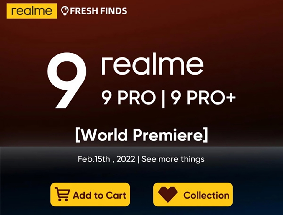 Realme 9 Pro series ra mắt ngày 15/2
