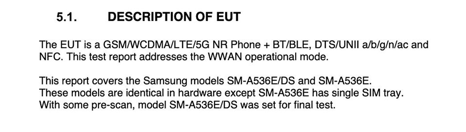 Galaxy A53 5G đạt chứng nhận (ảnh 3) Galaxy A53 5G đạt chứng nhận (ảnh 3)