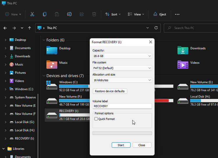 Cách sửa lỗi khi tạo ổ đĩa khôi phục Windows (1)
