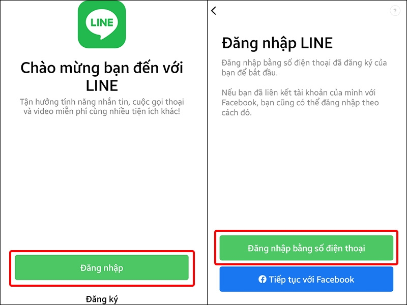Nhấn vào mục Đăng nhập và chọn Đăng nhập bằng số điện thoại