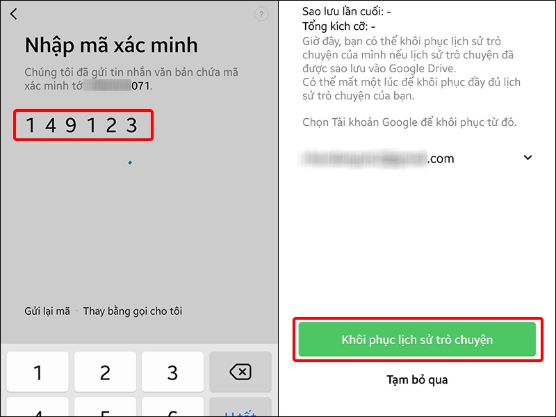 Nhập mã xác thực được gửi về số điện thoại của bạn