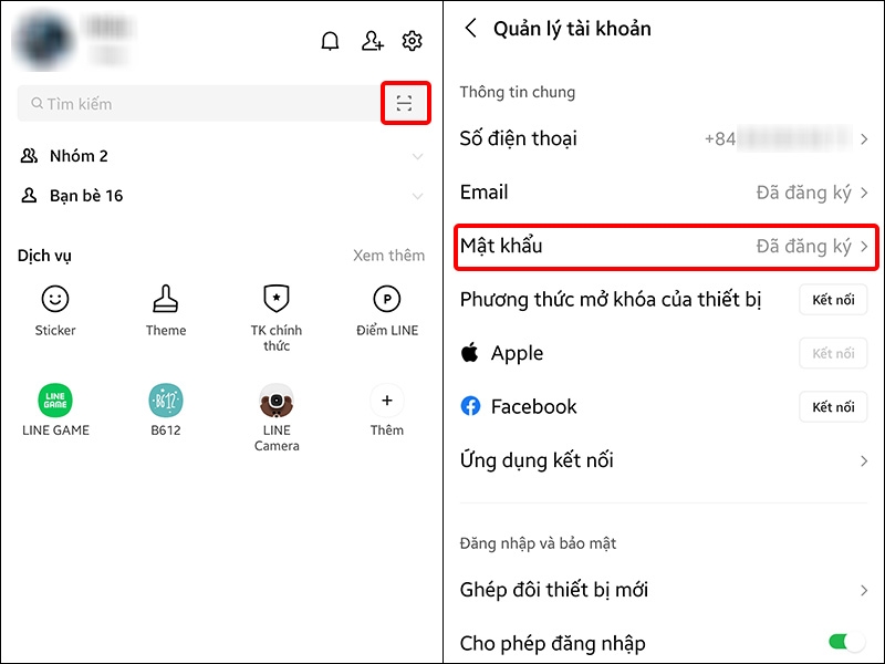 Sử dụng tính năng quét mã QR code