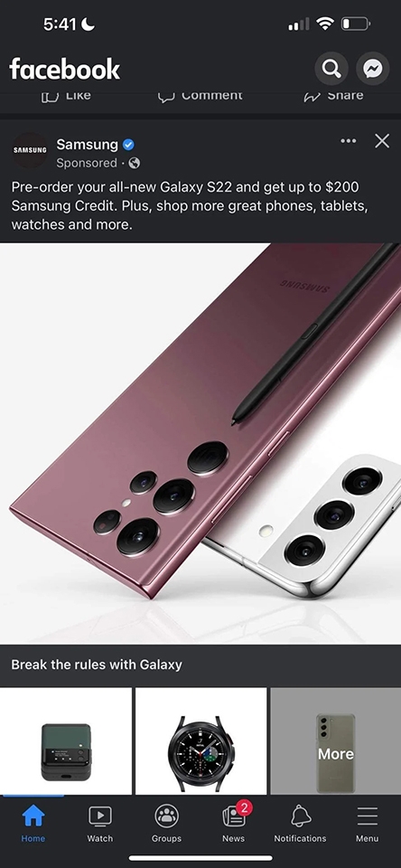 Quảng cáo Galaxy S22 series (ảnh 1)