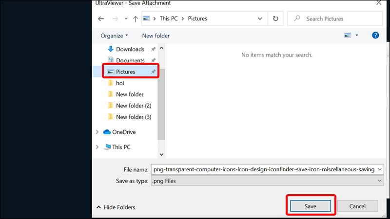 Chọn Thư mục mà bạn muốn lưu file và nhấn Save để lưu file